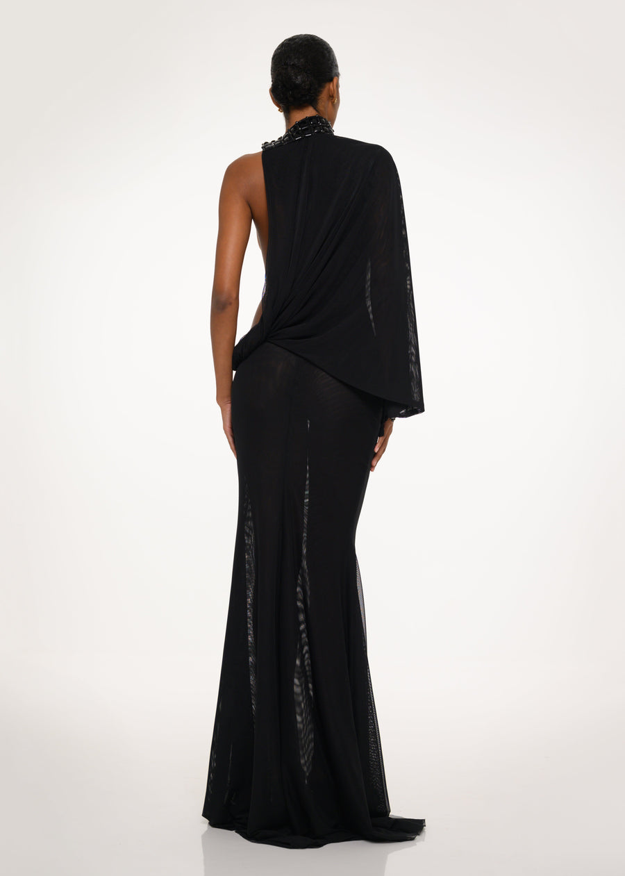 Black High-Neck Dress