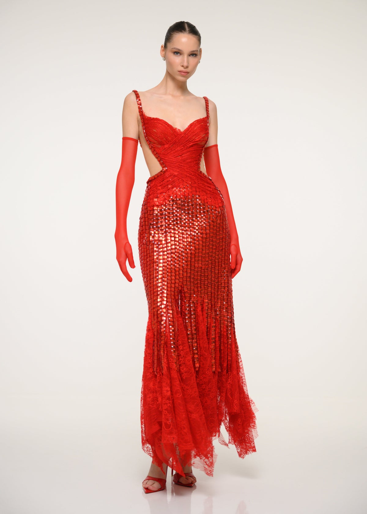 Red Sequin Dress