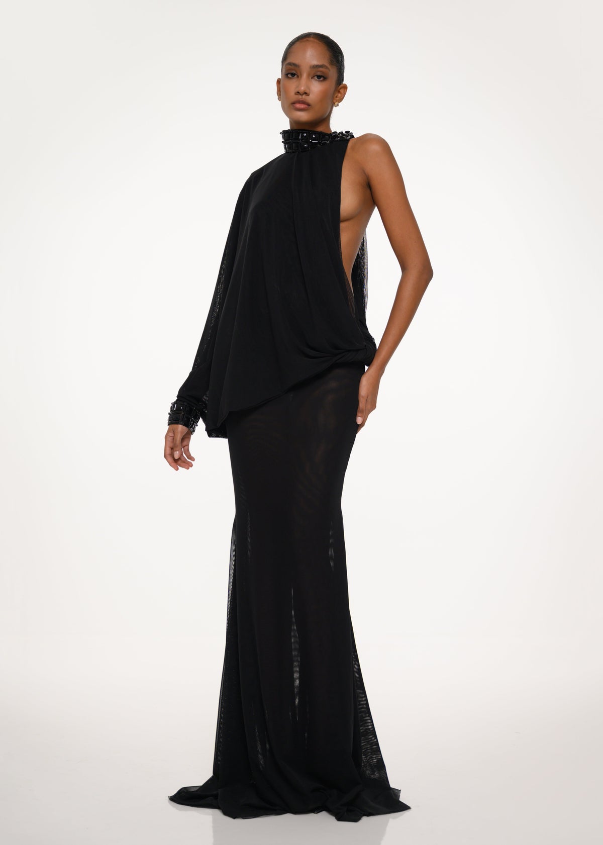 Black High-Neck Dress